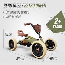 Šlapací kára BERG Buzzy Retro Zelená