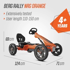 Šlapací kára BERG Rally NRG Oranžová