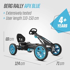 Šlapací kára BERG Rally APX Modrá