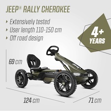 Šlapací kára JEEP®  Rally Cherokee