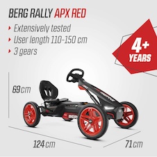 Šlapací kára BERG Rally APX Červená BFR - 3