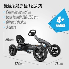 Šlapací kára BERG Rally DRT Černá BFR - 3