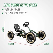 Šlapací kára BERG Buddy Retro Zelená