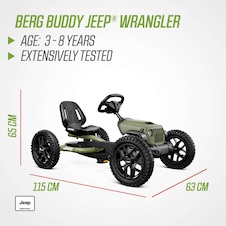 Šlapací kára JEEP® Buddy Wrangler
