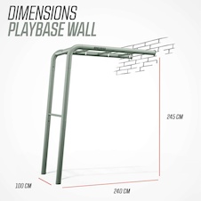 Playbase BERG ocelová stěna Zelená + Houpačka