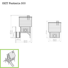 Zahradní cedrový domeček Exit Fantasia 300 zelený