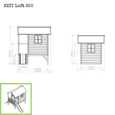 Zahradní cedrový domeček Exit Loft 300