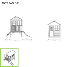 Zahradní cedrový domeček Exit Loft 300