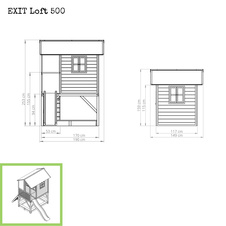 Zahradní cedrový domeček Exit Loft 500 zelený