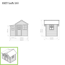 Exit dřevěný domeček Loft 150