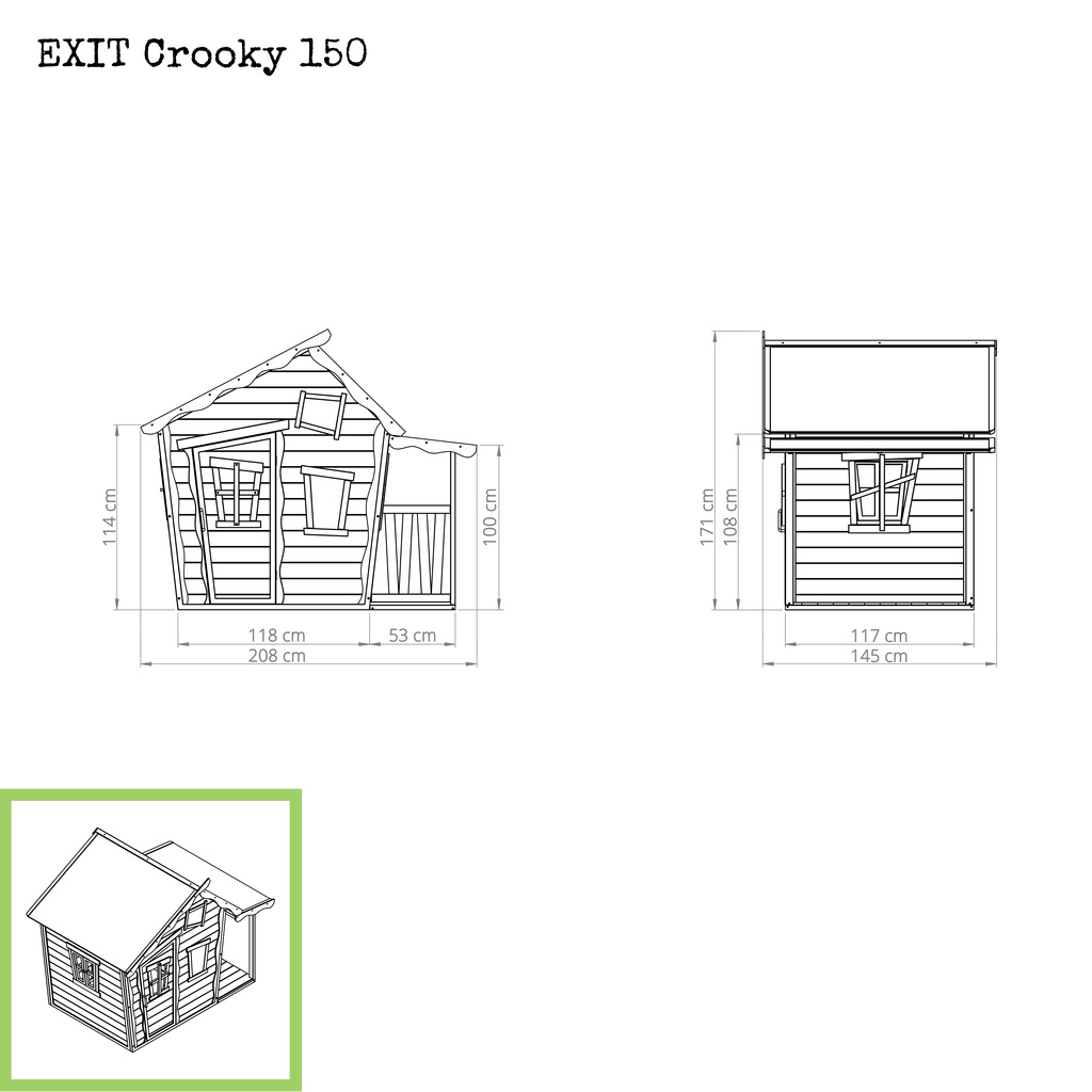 Zahradní cedrový domeček Exit Crooky 150