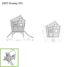 Zahradní cedrový domeček Exit Crooky 300