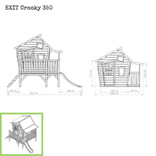 Zahradní cedrový domeček Exit Crooky 350