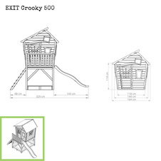 Zahradní cedrový domeček Exit Crooky 500