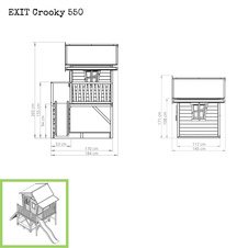 Zahradní cedrový domeček Exit Crooky 550